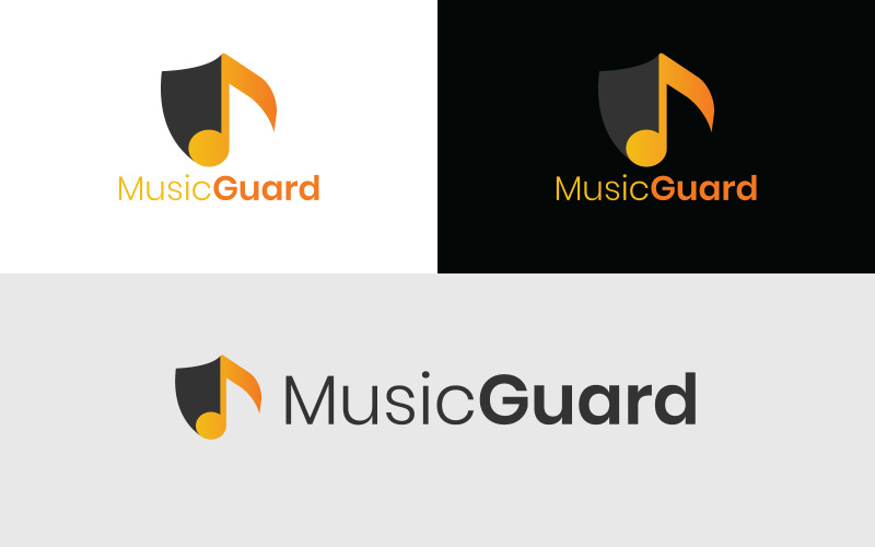 Music Guard minimal vektor logotyp