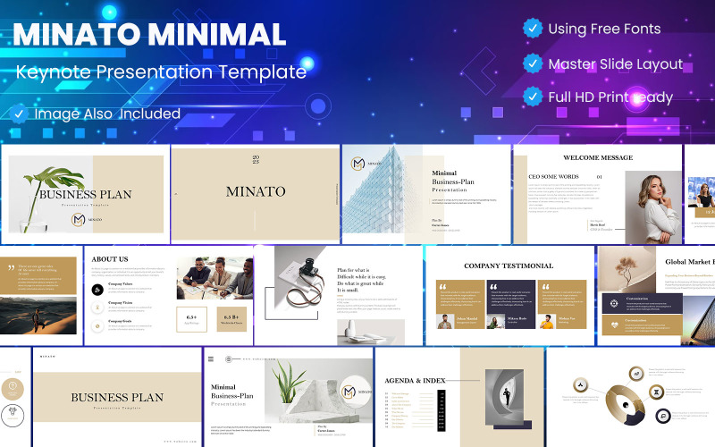 Minato Business Keynote-presentatiesjabloon