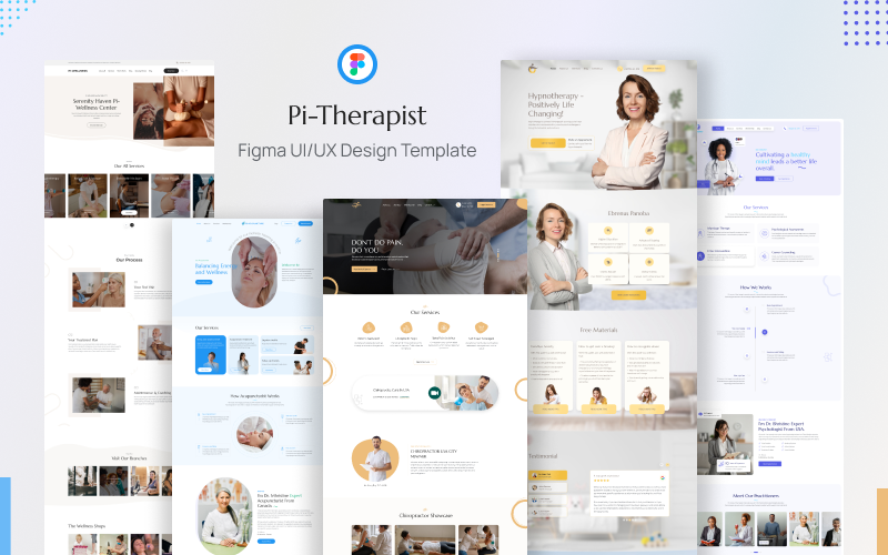 PiTherapist – Figma-Vorlage für Psychotherapeuten und Wellness
