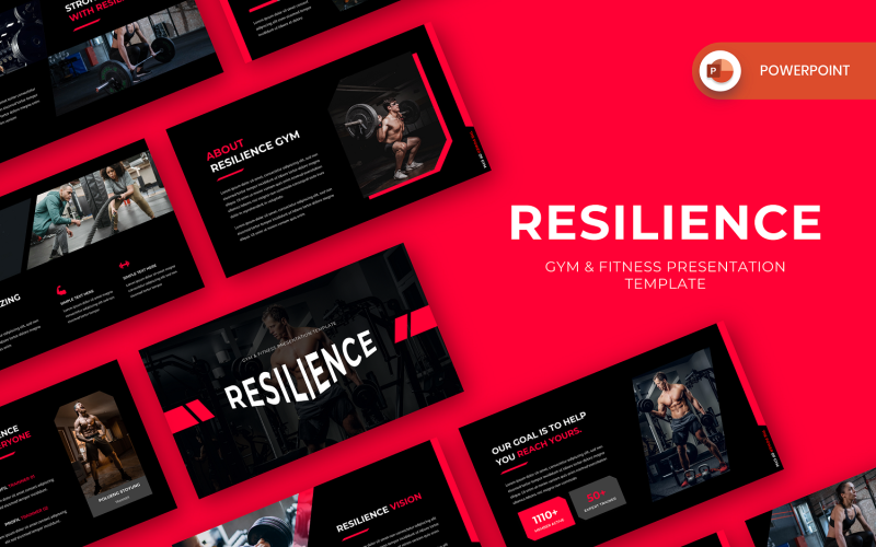 Resilience - GYM & Fitness Шаблон презентації PowerPoint