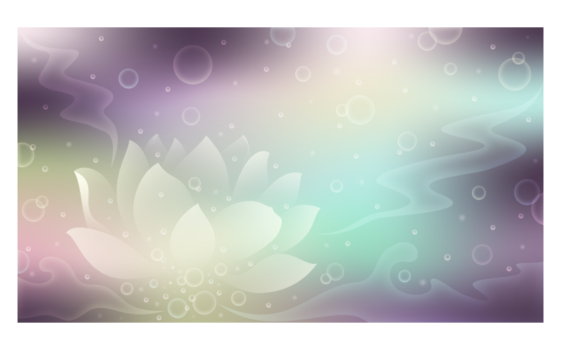 花卉背景图像14400x8100px，紫色和绿色配色方案与莲花