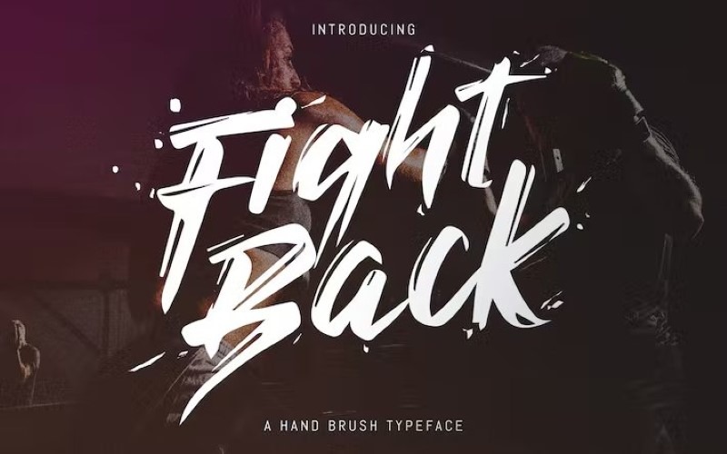 Fight Back - Fuentes tipográficas escritas a mano