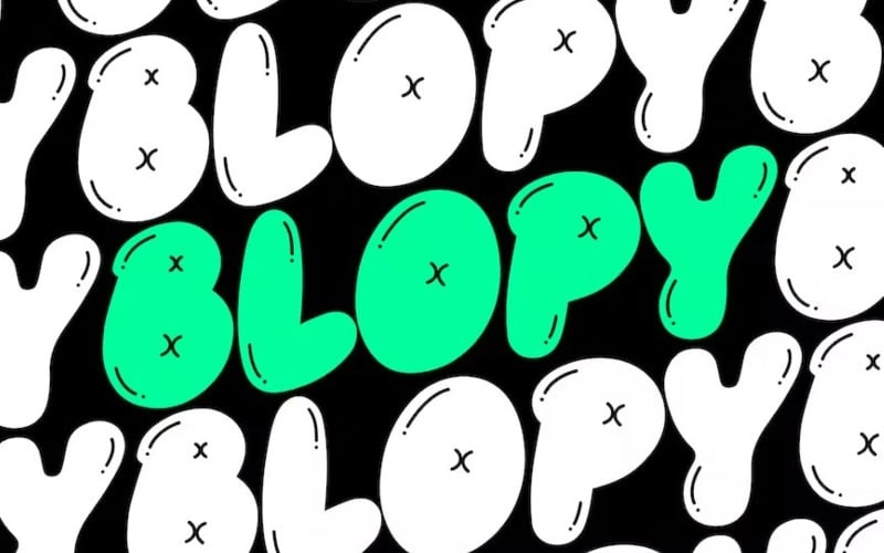 Blopy - Bublinový styl písma