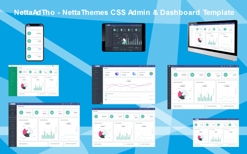 NettaAdTho – шаблон адміністратора та інформаційної панелі NettaThemes CSS