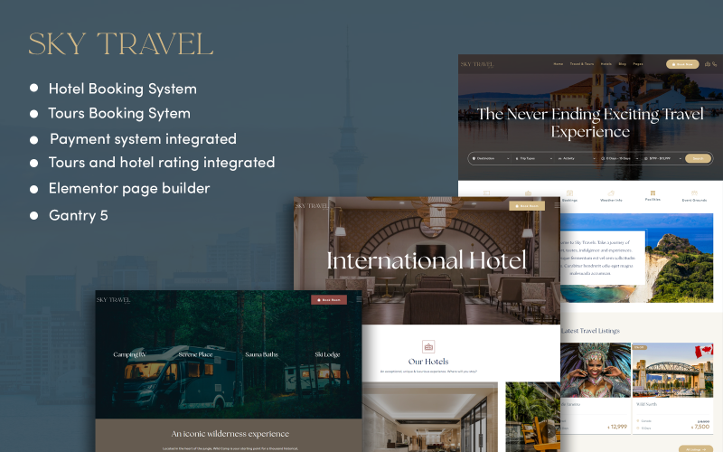 Tema Wordpress per tour e viaggi SkyTravel