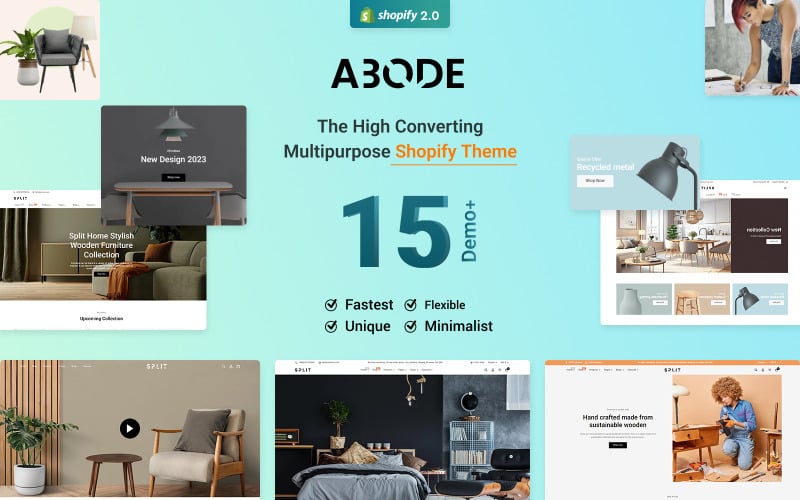 Abode: sistema operativo tema Shopify multiuso di prossima generazione 2.0