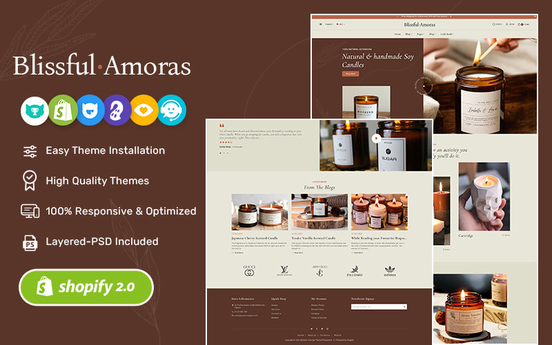 Blissful Amoras – Minimális Shopify többcélú reszponzív téma