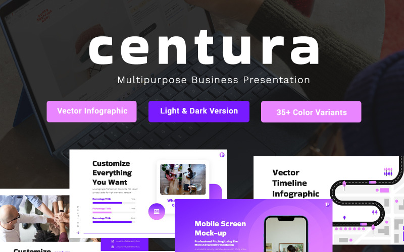 Centura Mehrzweck-Business-PowerPoint-Vorlage