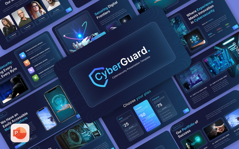 CyberGuard – Modelo de PowerPoint de segurança cibernética