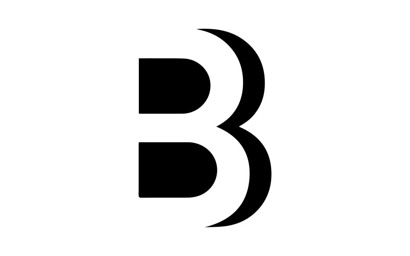 B, BB abstrakt bokstav för företagets logotyp eller affärsvektor.