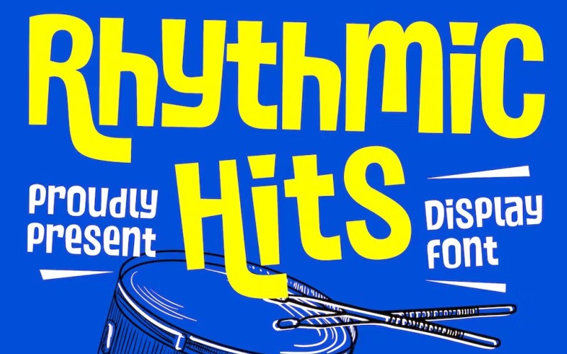 Rytmické hity - Handdrawn Display Font