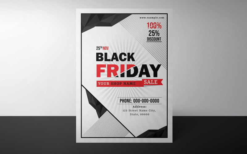 Black Friday Advertising Sale Flyer Template