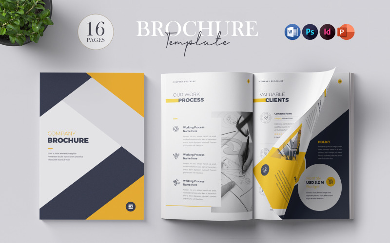 Broschyr | Word, InDesign, PSD, PPTX
