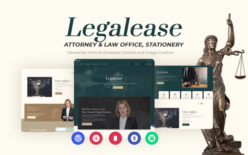 Legalease - Attorney and law office WordPress Website