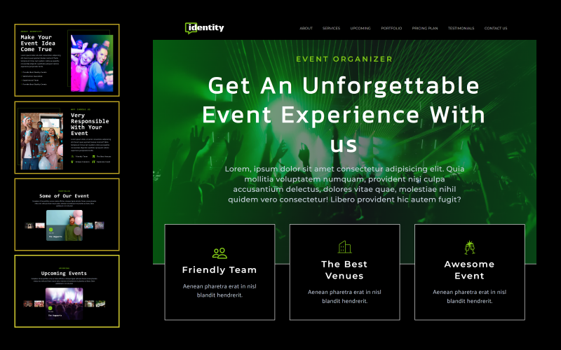 Identidad: plantilla Next.js para planificación de eventos y gestión de celebraciones.