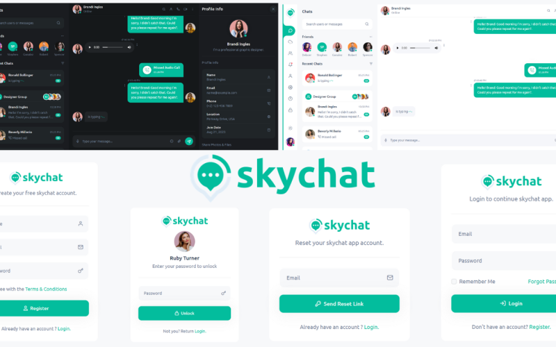 Skychat -聊天应用的HTML5模板