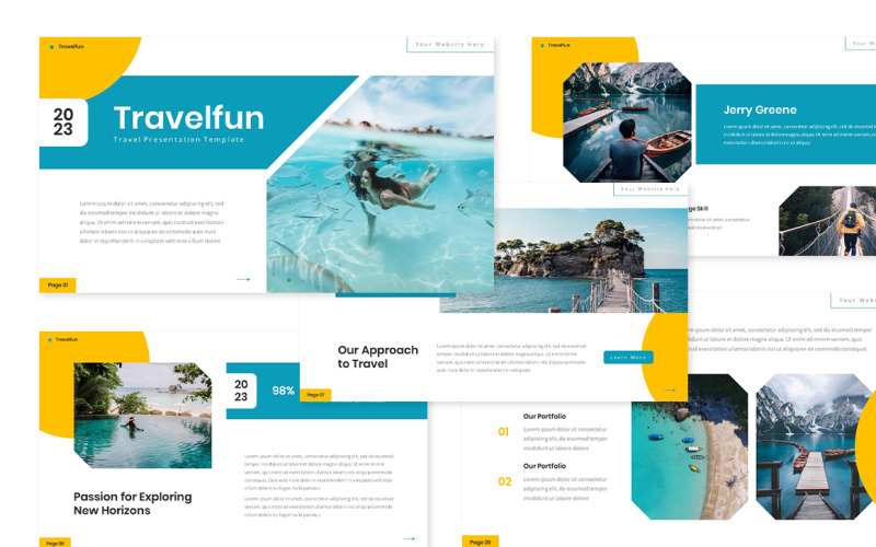 Travelfun – Google Slides-Vorlage für Reisen