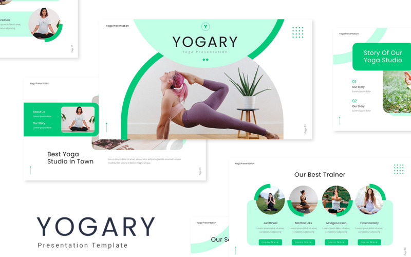 Yogary - Modelo de Powerpoint de Yoga