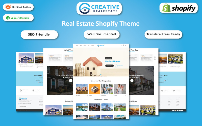 Creative Realestate - Hypotéka, Real Estate & Property Dealing Téma Shopify Sections