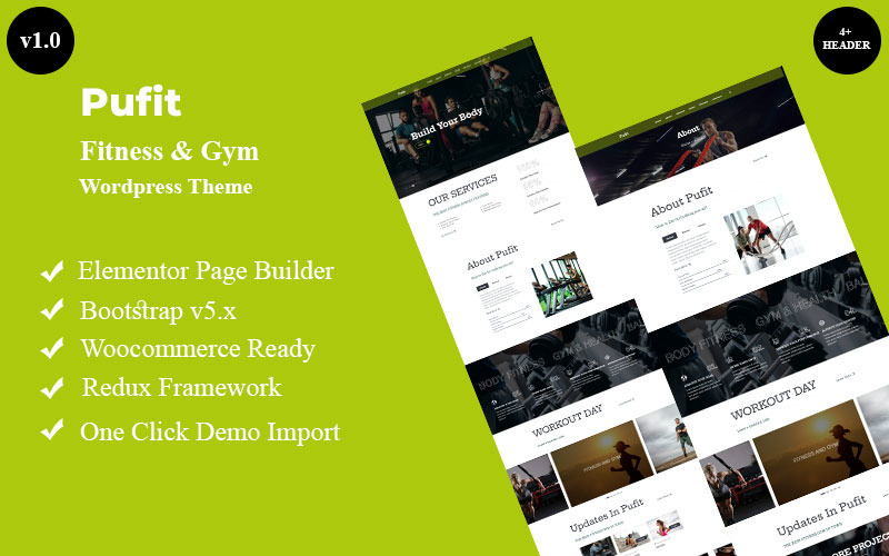 Pufit - Tema WordPress per fitness e palestra