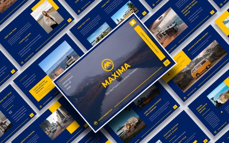 Maxima -旅游和短途旅行PowerPoint模板