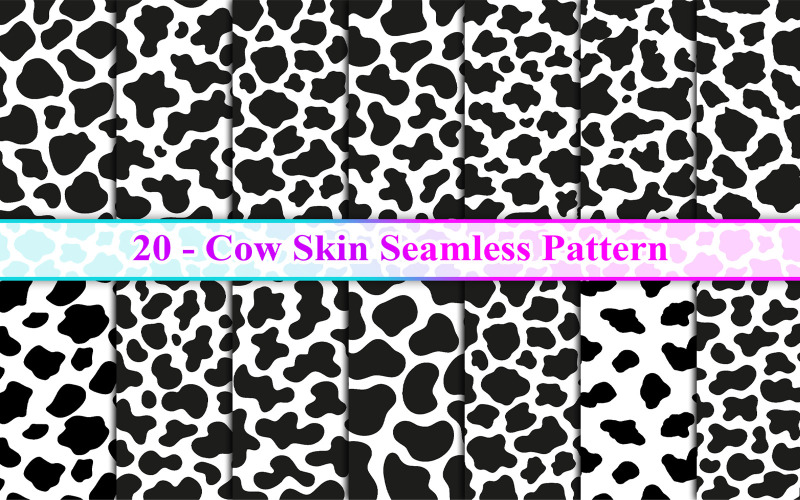 Modèle sans couture de peau de vache, modèle de peau de vache, modèle sans couture de peau d'animal