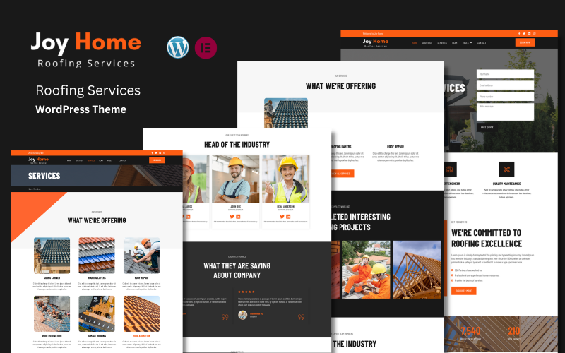 Joy Home - Taktjänster WordPress-tema