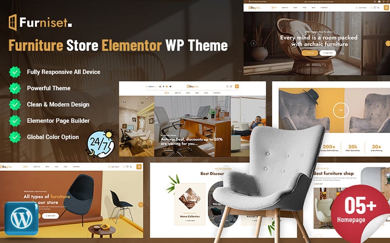 Furniset - Furniture Elementor  WordPress Theme