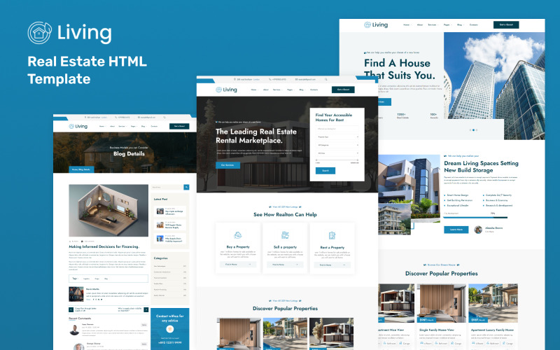 Szablon HTML Living-nieruchomości