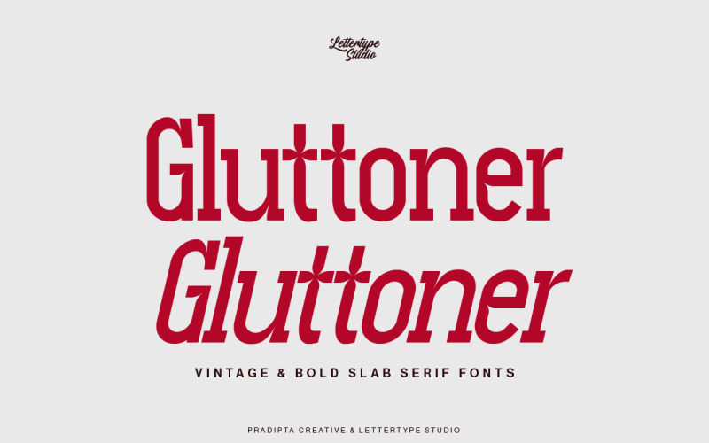 Gluttoner Inktrap复古和大胆的衬线