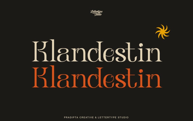 Klandestin Serif moderno e classico