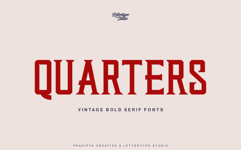 Quarters |复古粗体衬线字体