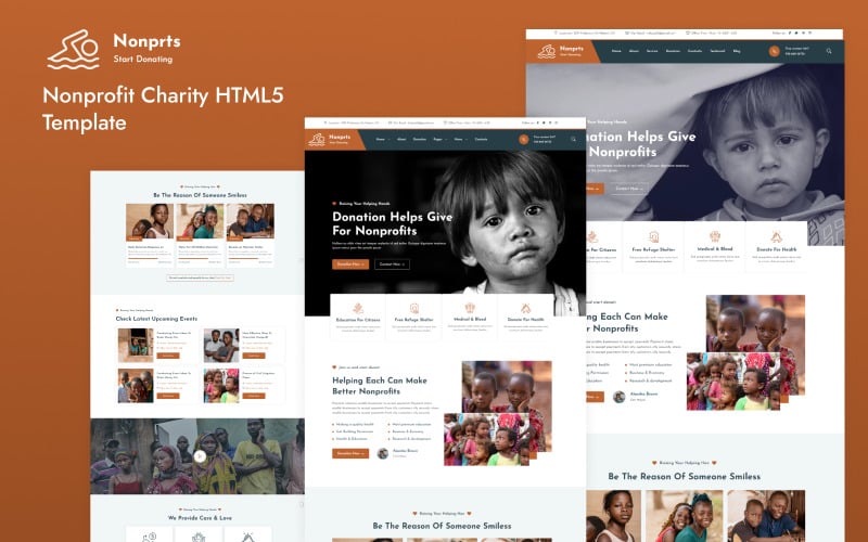 Шаблон HTML5 Nonprts-Nonprofit Charity