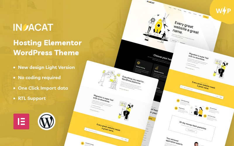 Invacat - Hosting Elementor WordPress-thema