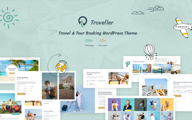 旅行者- WordPress主题的预订元素的旅行和旅行