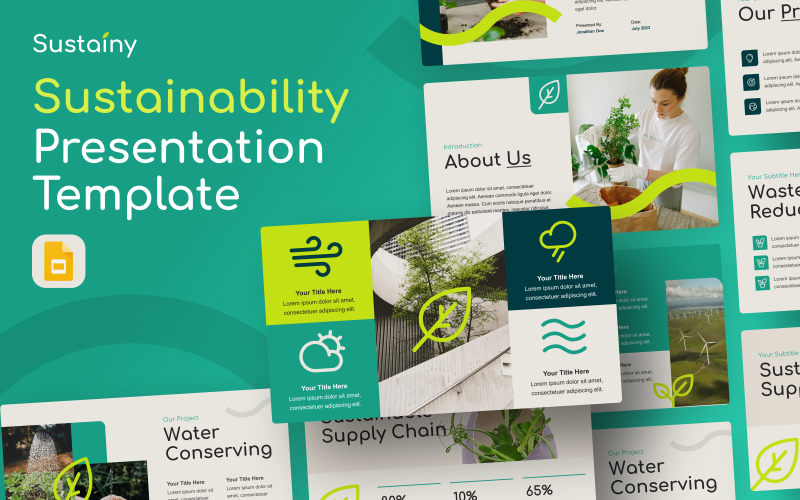 可持续-可持续的谷歌幻灯片演示模板