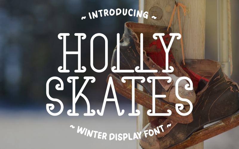 冬青溜冰鞋-冬季显示字体