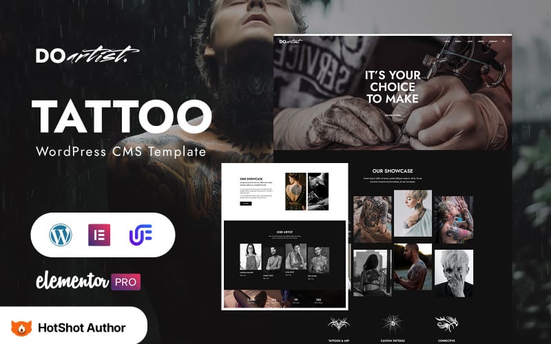 Doartist - Tema WordPress Elementor de artista de tatuagens