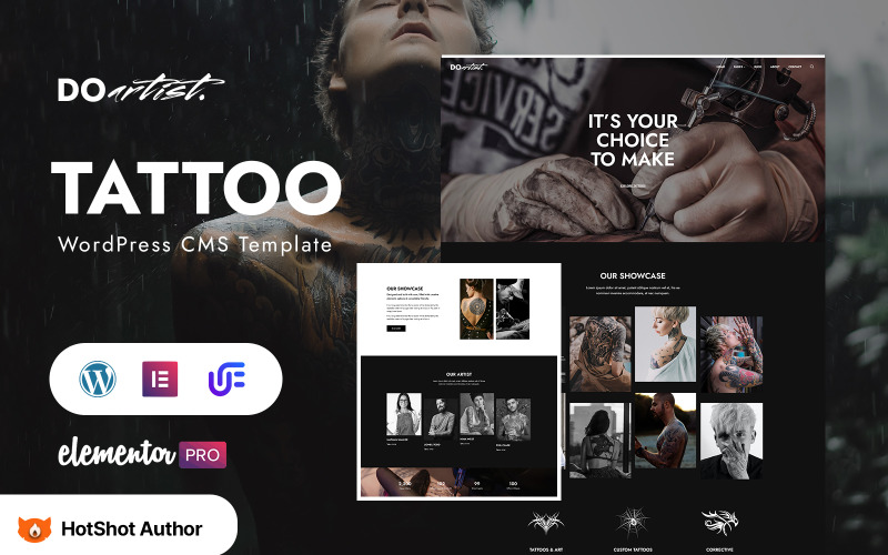 Doartist — WordPress Elementor тема для татуировщика