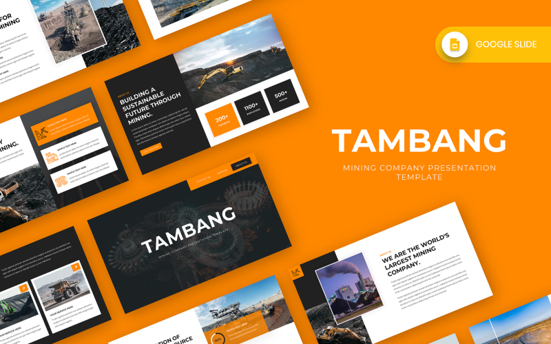 Tambang - Modèle de diapositive Google pour l'industrie minière