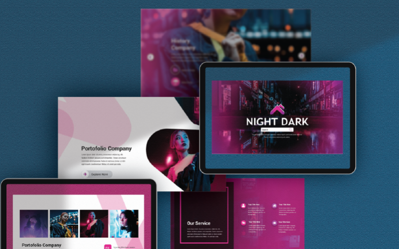 Night Dark Google Slide Template