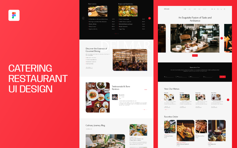 Conception d'interface utilisateur de restaurant de restauration