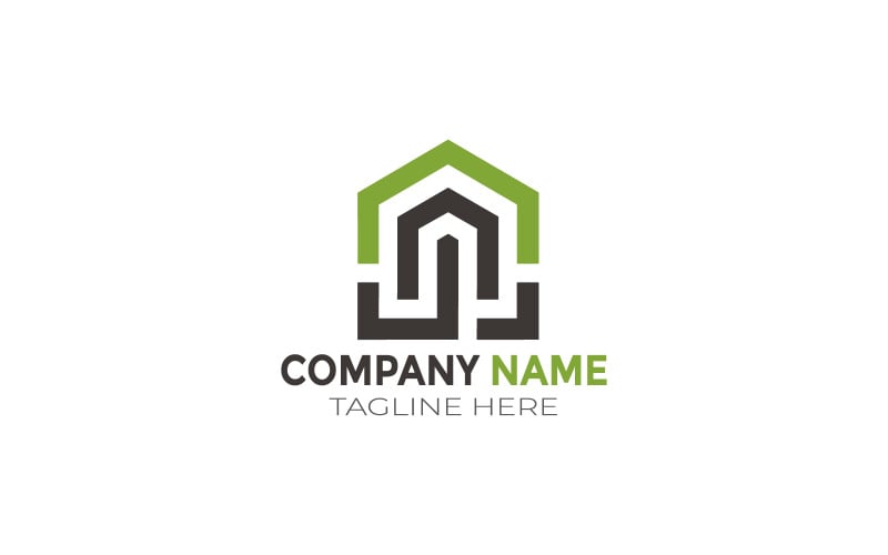 Disegni creativi del logo immobiliare per l'identità del marchio