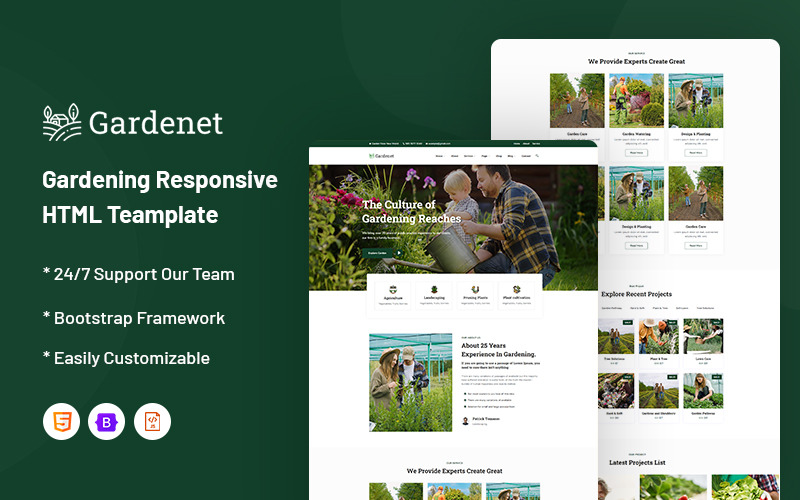 Gardenet -响应式园艺网站模板