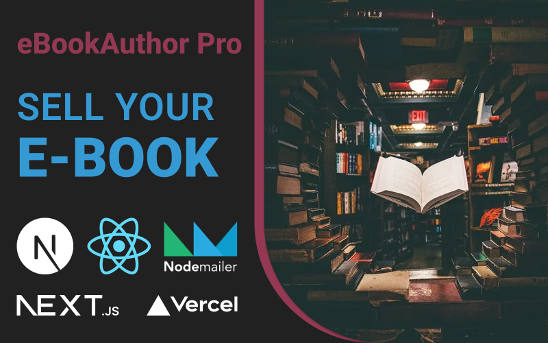 eBook Author Pro: vendi i tuoi eBook con il modello di sito Web Next.js dell'autore e scrittore