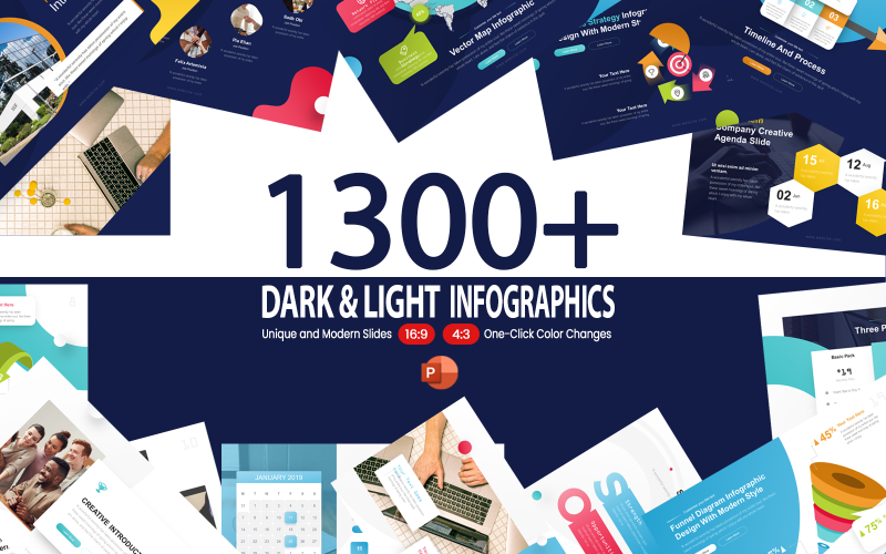 D&L - Modelo de PowerPoint de infográficos de negócios