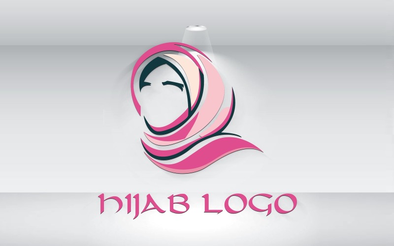 File vettoriale del modello del logo Hijab delle donne musulmane