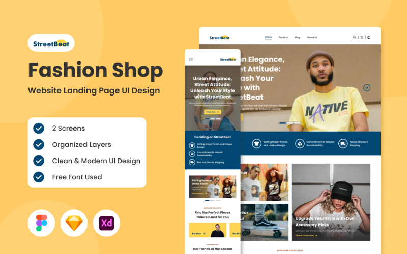 StreetBeat - Fashion Shop Landing Page