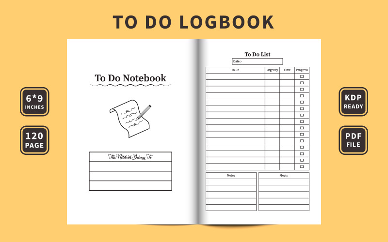 To do task planner journal interior vector