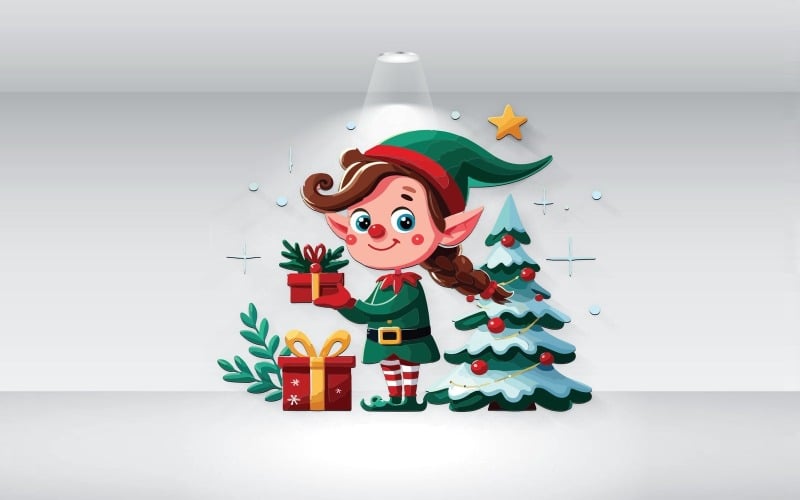 Elfo di Natale illustrazione vettoriale